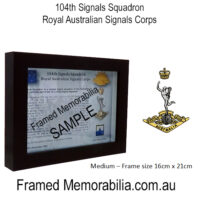 104th Signal Squadron is a combat signal squadron of the Australian Army. It is currently part of the 1st Combat Signal Regiment.