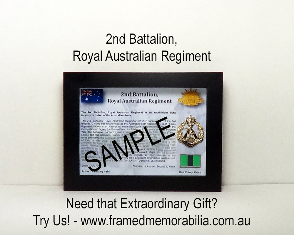 2nd Battalion, Royal Australian Regiment | Framed Memorabilia & Militaria