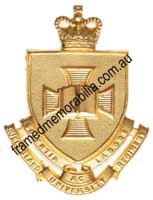 Queensland University Regiment - Regimental badge framed for Display - Framed Memorabilia