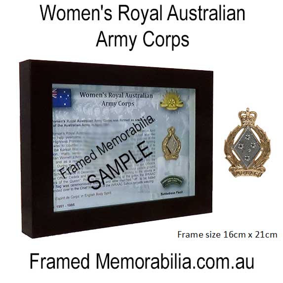 Womens Royal Australian Army Corps | Framed Memorabilia