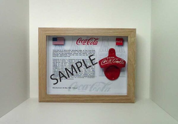 Coca-Cola Bottle Opener Framed for Display