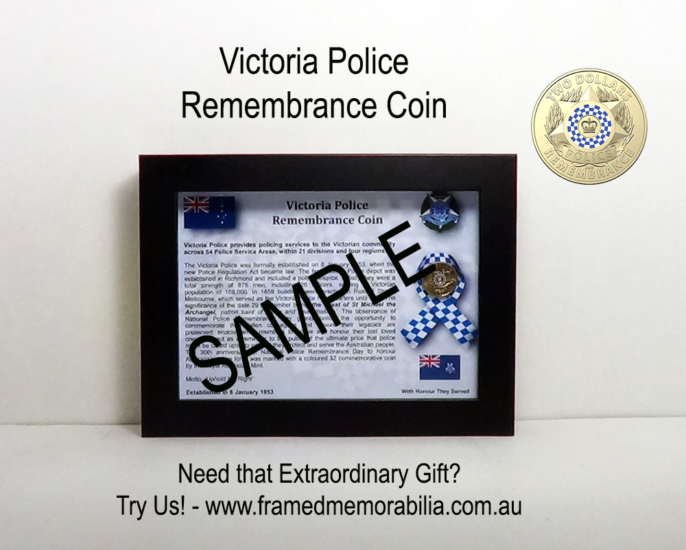 Victoria Police Remembrance Coin | Framed for Display