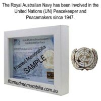 United Nations Peacekeepers beret cap badge Royal Australian Navy.