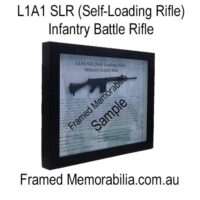 7.62 mm L1A1 self-loading rifle (SLR) which was the standard infantry