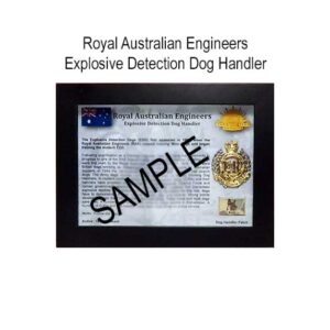 Royal Australian Engineers Explosive Detection Dog Handler