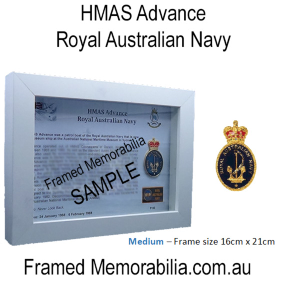 Hmas Advance, Royal Australian Navy - Framed Memorabilia