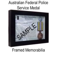 Australian Federal Police Service Medal Framed Memorabilia