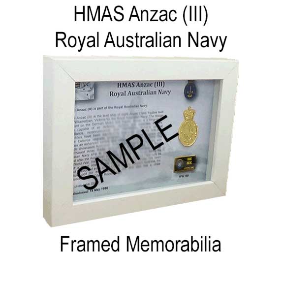 HMAS Anzac (III) Royal Australian Navy – Framed Memorabilia