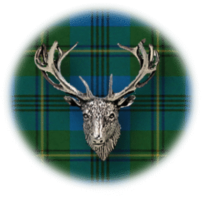 Clan Johnston/e is a Scottish Lowland clan of Scotland. Framed for display is the Kilt tartan, motto and crest displaying a stag head crest. Memorabilia.