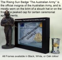 The Australian Army Badge Framed for Display