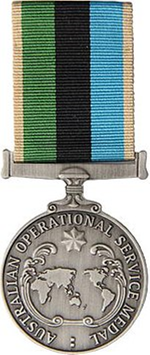 Australian Operational Service Medal Greater Middle East - Framed Memorabilia