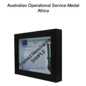 Australian Operational Service Medal Africa