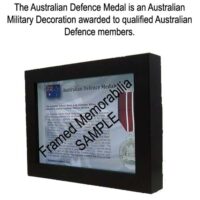 Australian Defence Medal - Framed Memorabilia