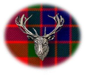 Clan Abernethy is a Scottish Highland clan of Scotland. Framed for display is the Kilt tartan, motto, and crest displaying a stag head crest. Memorabilia.
