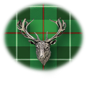 Clan Aikenhead is a Scottish Lowland clan of Scotland. Framed for display is the Kilt tartan, motto and crest displaying a stag head crest. Memorabilia.