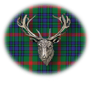 Clan Aiton is a Scottish Lowland clan of Scotland. Framed for display is the Kilt tartan, motto and crest displaying a stag head crest. Memorabilia.