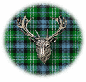 Clan Arbuthnot is a Scottish Highland clan of Scotland. Framed for display is the Kilt tartan, motto and crest displaying a stag head crest. Memorabilia.