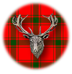 Clan MacDonald of Sleat is a Scottish Highland clan of Scotland. Framed for display is the Kilt tartan, motto, and crest displaying a stag head crest. Memorabilia.