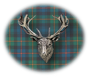 Clan Baillie is a Scottish Lowland clan of Scotland. Framed for display is the Kilt tartan, motto and crest displaying a stag head crest. Memorabilia.