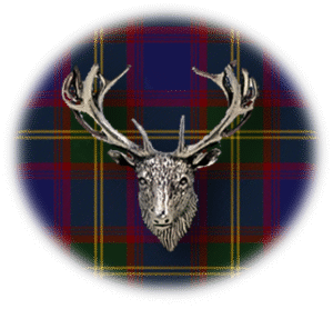 Clan Durie is a Scottish Lowland clan of Scotland. Framed for display is the Kilt tartan, motto, and crest displaying a stag head crest. Memorabilia.
