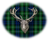 Clan Graham is a Scottish Highland and Lowland clan of Scotland. Framed for display is the Kilt tartan, motto, and crest displaying a stag head crest. Memorabilia.