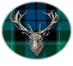 Clan Haldane is a Scottish Lowland clan of Scotland. Framed for display is the Kilt tartan, motto, and crest displaying a stag head crest. Memorabilia.