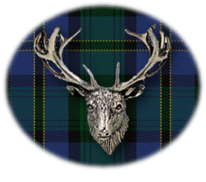 Clan Hope is a Scottish Lowland clan of Scotland. Framed for display is the Kilt tartan, motto, and crest displaying a stag head crest. Memorabilia.