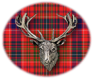Clan Lumsden is a Scottish Lowland clan of Scotland. Framed for display is the Kilt tartan, motto, and crest displaying a stag head crest. Memorabilia.