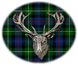 Clan Mackay is a Scottish Highland clan of Scotland. Framed for display is the Kilt tartan, motto, and crest displaying a stag head crest. Memorabilia.