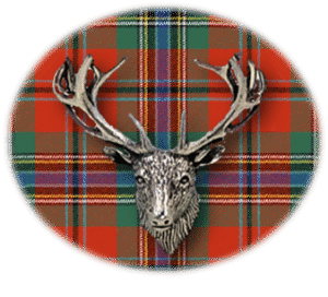 Clan MacLean is a Scottish Highland clan of Scotland. Framed for display is the Kilt tartan, motto, and crest displaying a stag head crest. Memorabilia.
