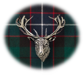 Clan Russell is a Scottish Highland and Lowland clan of Scotland. Framed for display is the Kilt tartan, motto and crest displaying a stag head crest. Memorabilia.