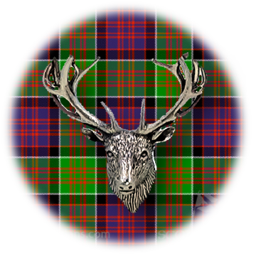 Clan MacDonald of Clanranald is a Scottish Highland clan of Scotland. Framed for display is the Kilt tartan, motto and crest displaying a stag head crest.