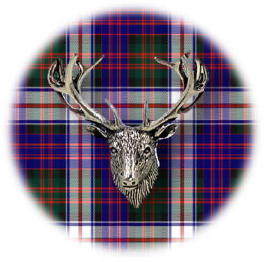 Clan MacDonald is a Scottish Highland or Lowland clan of Scotland. Framed for display is the Kilt tartan, motto and crest displaying a stag head crest. Memorabilia.
