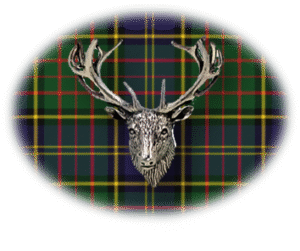 Clan MacMillan is a Scottish Highland clan of Scotland. Framed for display is the Kilt tartan, motto, and crest displaying a stag head crest. Memorabilia.