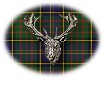 Clan MacMillan is a Scottish Highland clan of Scotland. Framed for display is the Kilt tartan, motto and crest displaying a stag head crest.
