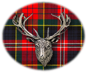 Clan MacPherson is a Scottish Highland clan of Scotland. Framed for display is the Kilt tartan, motto, and crest displaying a stag head crest. Memorabilia.