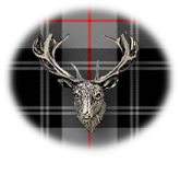 Clan Moffat is a Scottish Lowland clan of Scotland. Framed for display is the Kilt tartan, motto and crest displaying a stag head crest. Memorabilia.