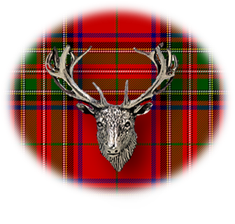Clan Stewart is a Scottish both a Highland and Lowland clan of Scotland. Framed for display is the Kilt tartan, motto and crest displaying a stag head crest. Memorabilia.