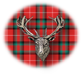 Clan Stuart of Bute is a Scottish Lowland clan of Scotland. Framed for display is the Kilt tartan, motto, and crest displaying a stag head crest. Memorabilia.