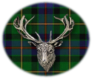 Clan Tait is a Scottish Highland or Lowland clan of Scotland. Framed for display is the Kilt tartan, motto, and crest displaying a stag head crest. Memorabilia.