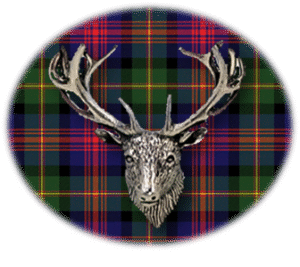 Clan MacLellan is a Scottish Lowland clan of Scotland. Framed for display is the Kilt tartan, motto, and crest displaying a stag head crest. Memorabilia.
