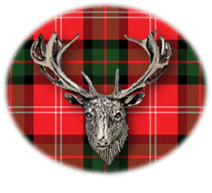 Clan Nesbitt is a Scottish Lowland clan of Scotland. Framed for display is the Kilt tartan, motto, and crest displaying a stag head crest. Memorabilia.