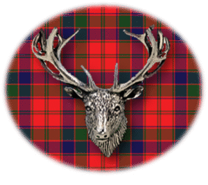 Clan Robertson is a Scottish Highland or Lowland clan of Scotland. Framed for display is the Kilt tartan, motto, and crest displaying a stag head crest. Memorabilia.