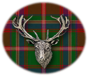 Clan Somerville is a Scottish Highland or Lowland clan of Scotland. Framed for display is the Kilt tartan, motto, and crest displaying a stag head crest. Memorabilia.