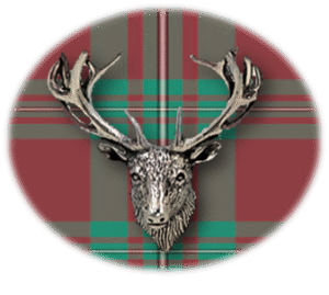 Clan Strange is a Scottish Highland or Lowland clan of Scotland. Framed for display is the Kilt tartan, motto, and crest displaying a stag head crest. Memorabilia.