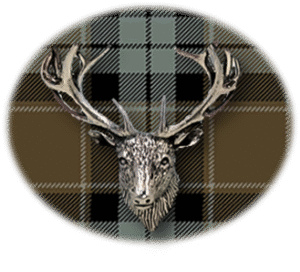Clan Pitcairn is a Scottish Highland clan of Scotland. Framed for display is the Kilt tartan, motto, and crest displaying a stag head crest. Memorabilia.
