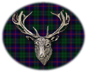 Clan Urquhart is a Scottish Highland clan of Scotland. Framed for display is the Kilt tartan, motto, and crest displaying a stag head crest. Memorabilia.